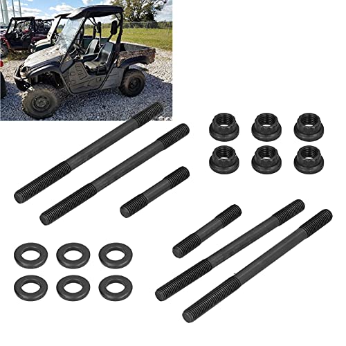 High-Performance Steel Cylinder Head Bolts & Studs Kit - Heavy Duty Fit for Yamaha Rhino 660/700 - Engine Repair & Off-Road ATV Maintenance
