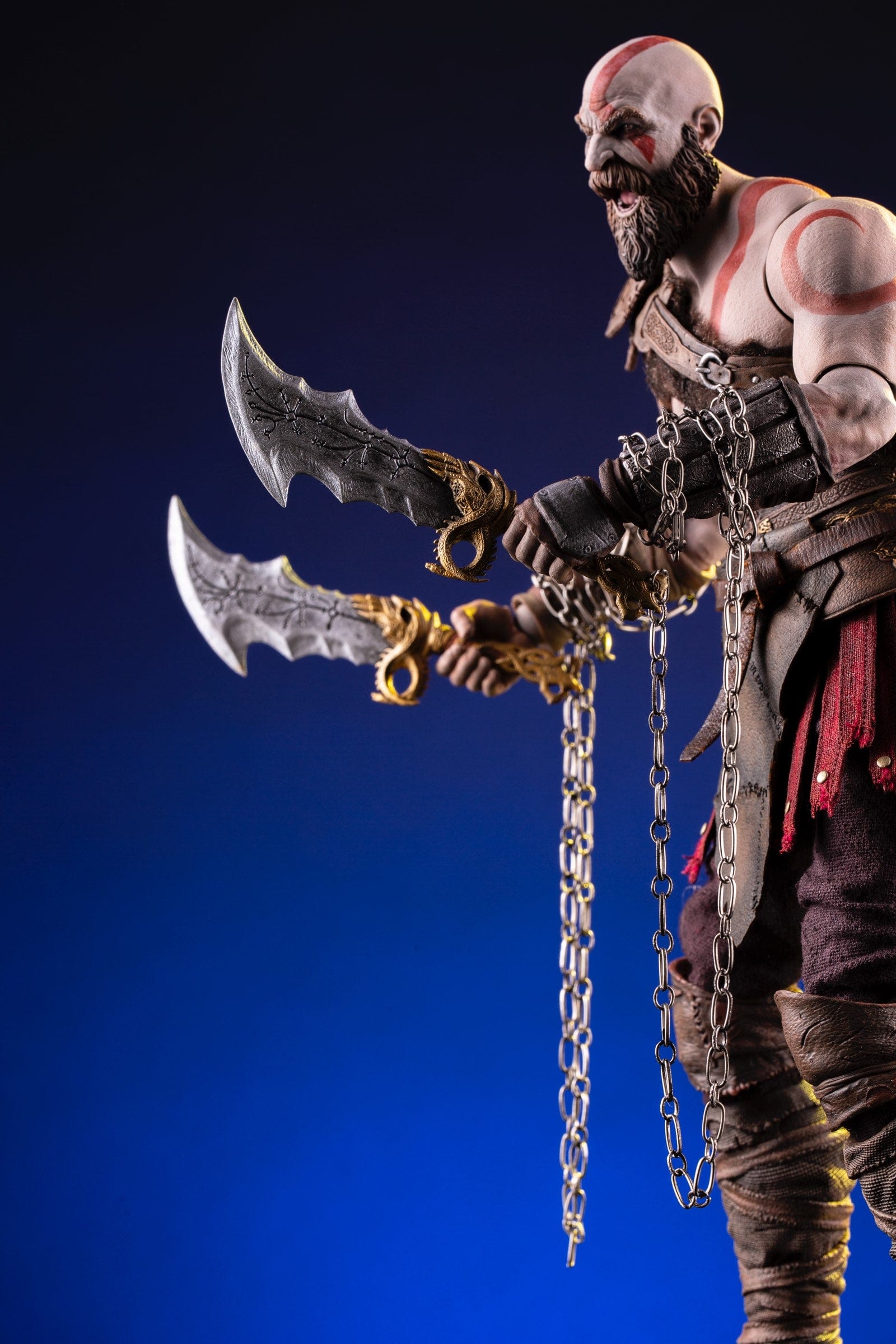 God of War Kratos 1/6 Scale Deluxe Action Figure - Exclusive Collectible for Gamers & Fans - Perfect for Display, Gaming Room Decor, and Cosplay Props
