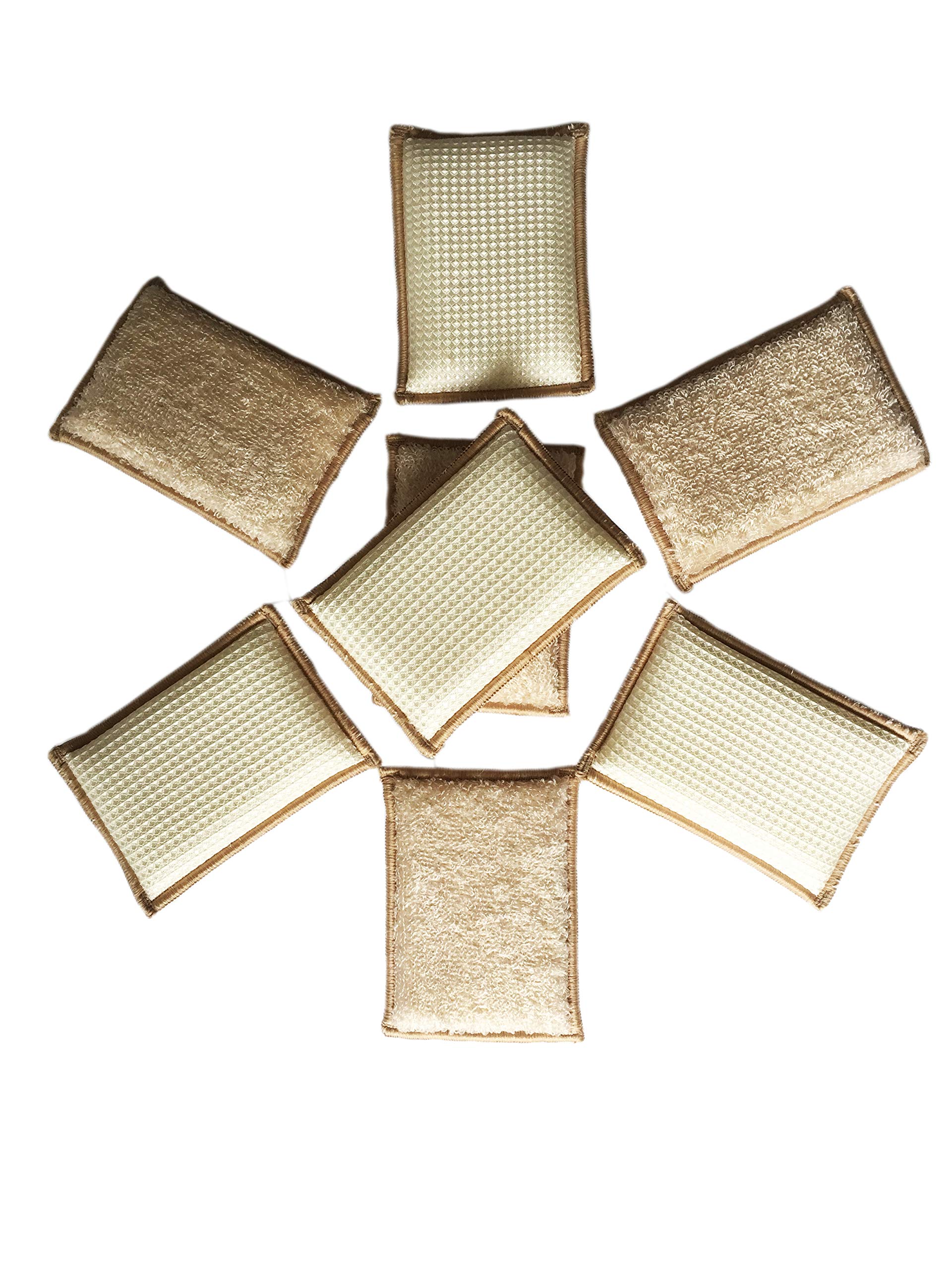 Eco-Friendly Natural Bamboo Sponges for Kitchen Cleaning - Super Absorbent, Reusable Dish Washing Sponges (6-Pack) - Perfect for Dishes, Countertops, and Non-Stick Cookware