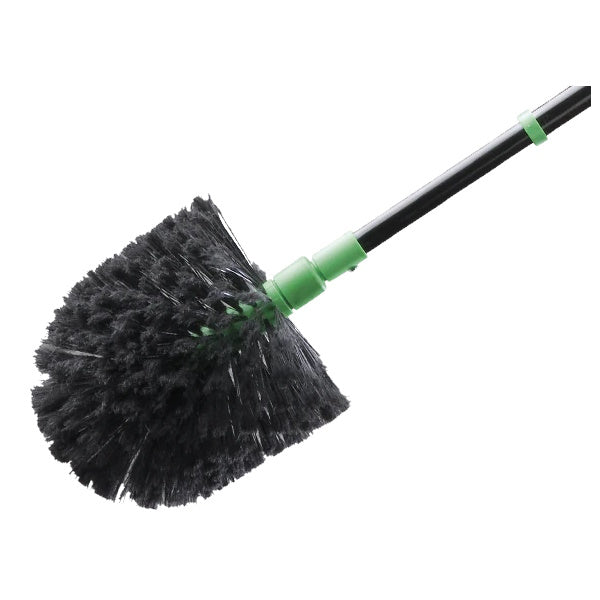 Premium Outdoor Cobweb Duster Broom with Dome Head - Heavy Duty Cleaning Tool for Patio, Garage & High Ceilings - Ideal for Removing Dust, Spider Webs & Debris