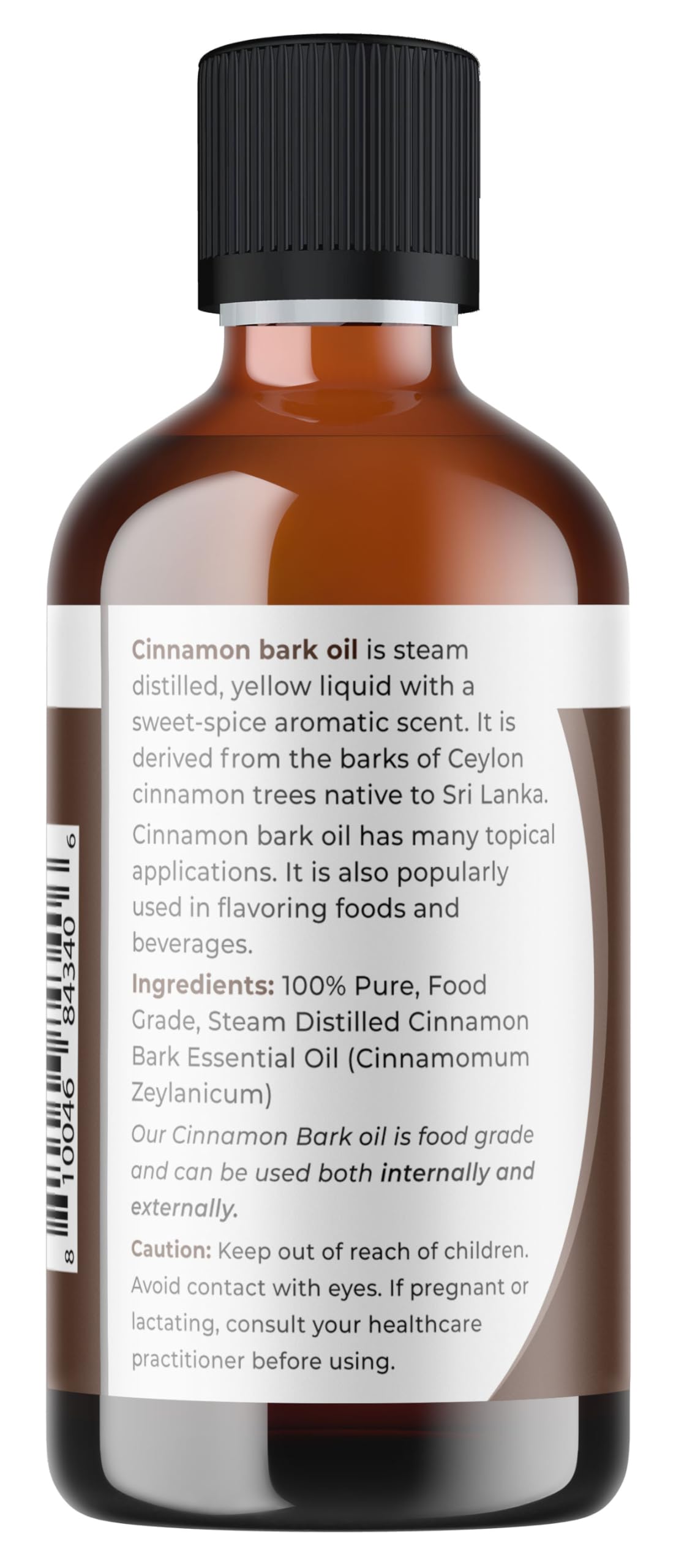 Viva Doria 100% Pure Natural Cinnamon Bark Essential Oil - Undiluted Aromatherapy Oil | Food Grade 4oz (118mL) for Diffusers, Massage & Baking | Relaxing Spice Scent for Home, Spa & DIY Recipes