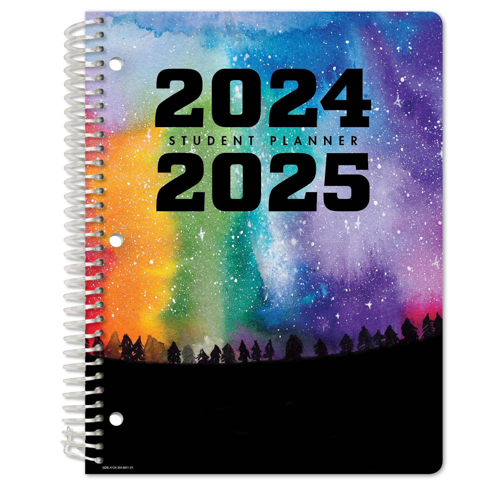 2024-2025 Academic Planner for Middle & High School Students - Dated School Organizer with Ruler, Bookmark & Stickers (8.5