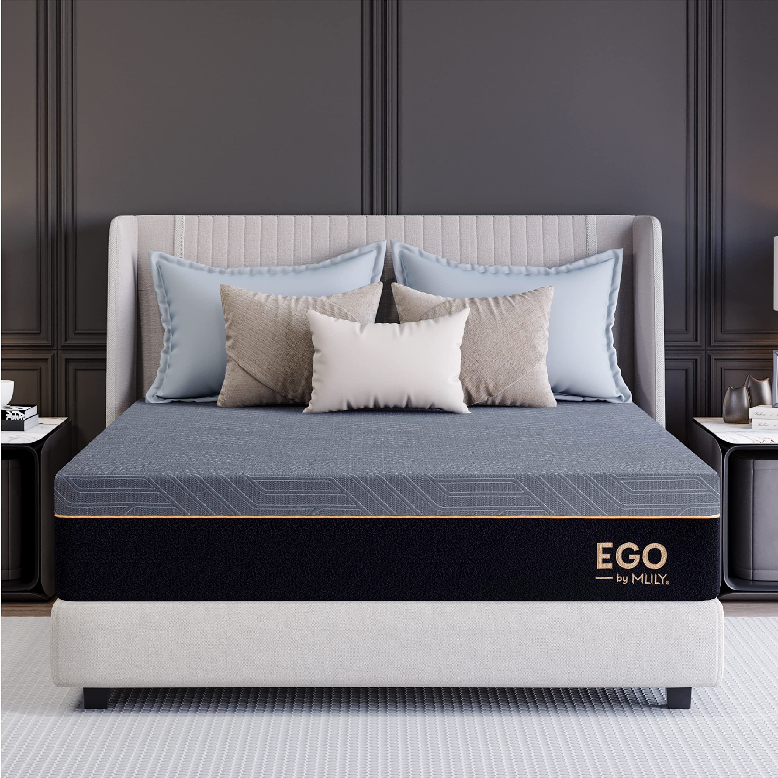 MLILY EGO 12 Inch Copper Gel Memory Foam Mattress - King Size (72