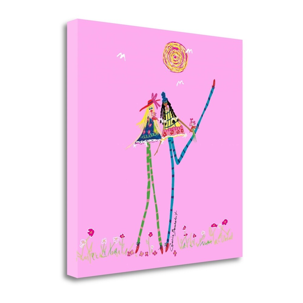 Best Friends by Caroline Benchetrit - Premium Fine Art Giclee Print on Gallery Wrapped Canvas - Ready to Hang Wall Decor for Living Room, Bedroom & Office