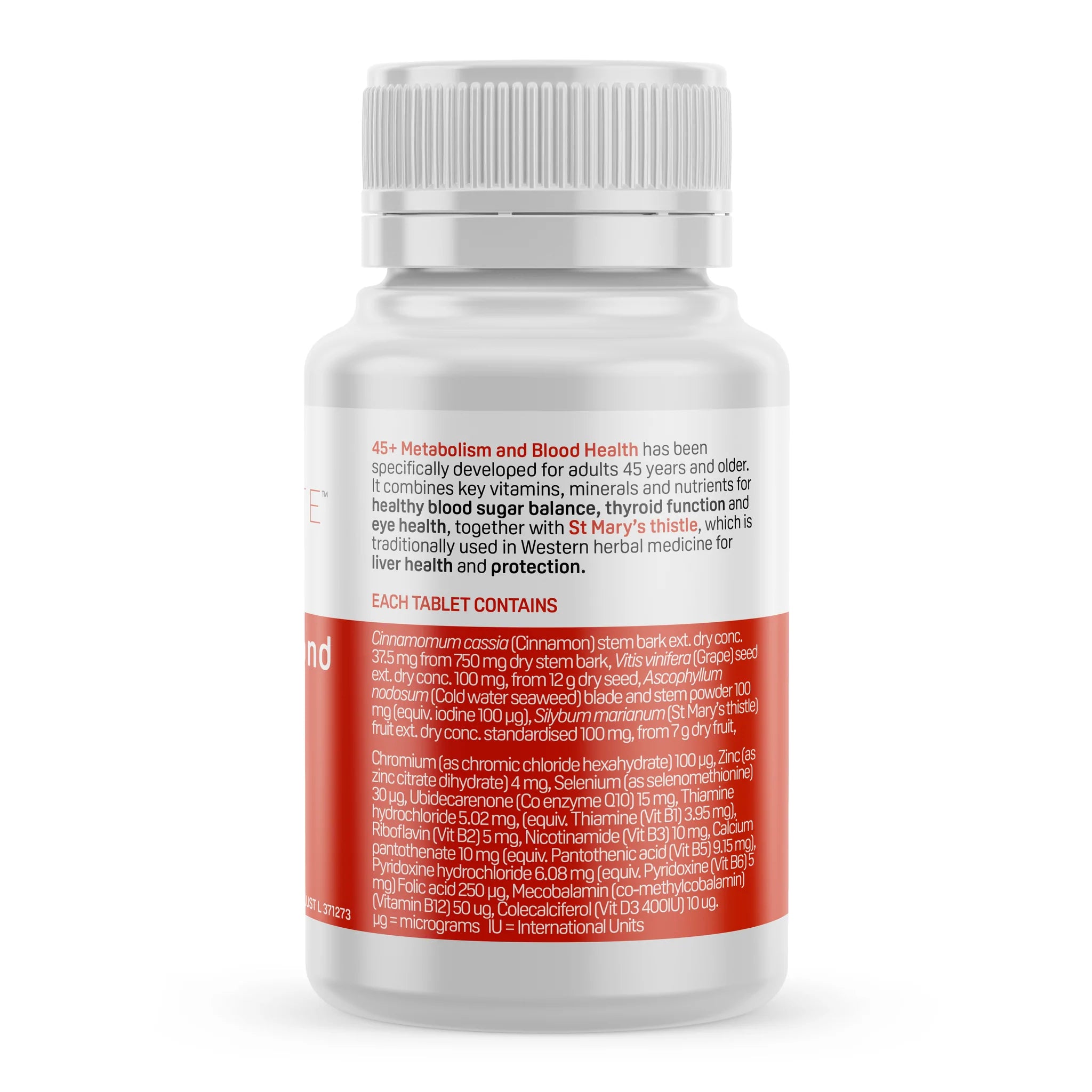Bioplus 45 Plus - Advanced Metabolism & Blood Health Supplement for Adults - Supports Energy, Circulation & Vitality - Ideal for Active Lifestyles & Wellness Routines