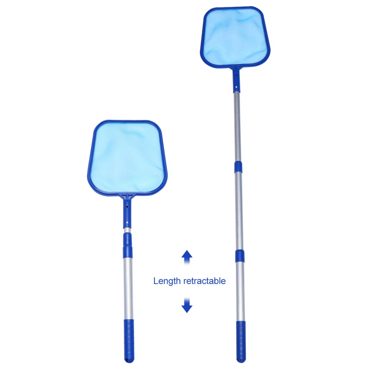 Foldable Adjustable Swimming Pool Cleaning Net - Aluminum Mesh Pool Cleaner for Leaves, Fish, and Debris | Ideal for In-Ground & Above-Ground Pools, Spas, and Backyard Maintenance