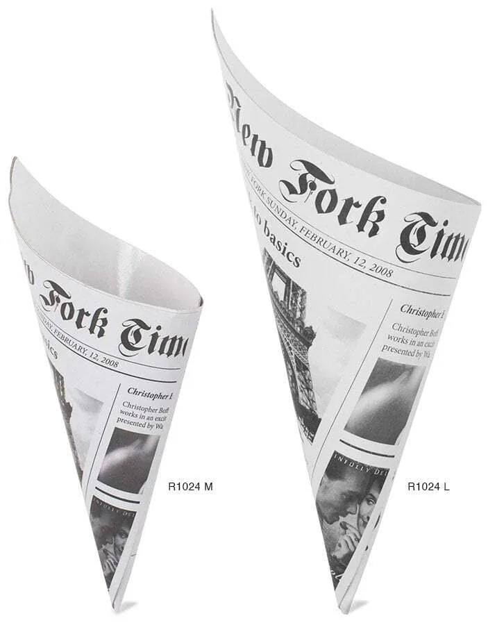 Eco-Friendly Newsprint Cardboard Cones for DIY Crafts, Party Decorations & Ice Cream Packaging – Perfect for Weddings, Birthdays & Events