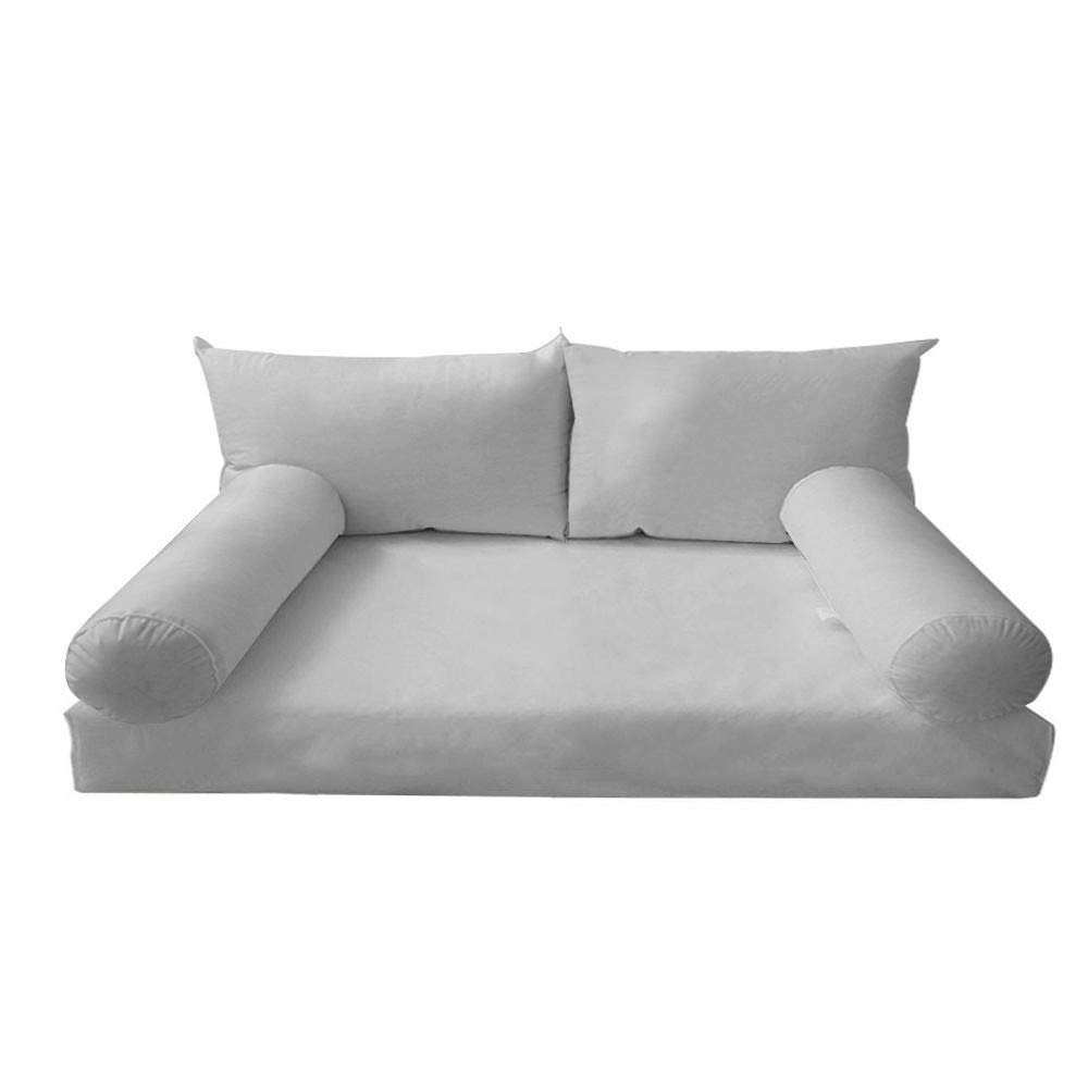 Prolinemax Style2 5-Piece Queen Size Mattress Bolster Back Rest Pillows Set - Soft Polyester Fiberfill Insert Only - Perfect for Bed Reading, Lounge Relaxation & Back Support