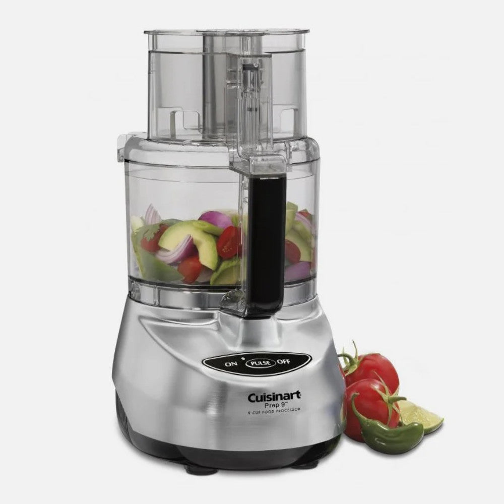 Refurbished Cuisinart Prep 9-Cup Food Processor (CFP9) - Certified Renewed with Warranty - Perfect for Meal Prep, Slicing & Dicing Vegetables, Making Dough & Sauces
