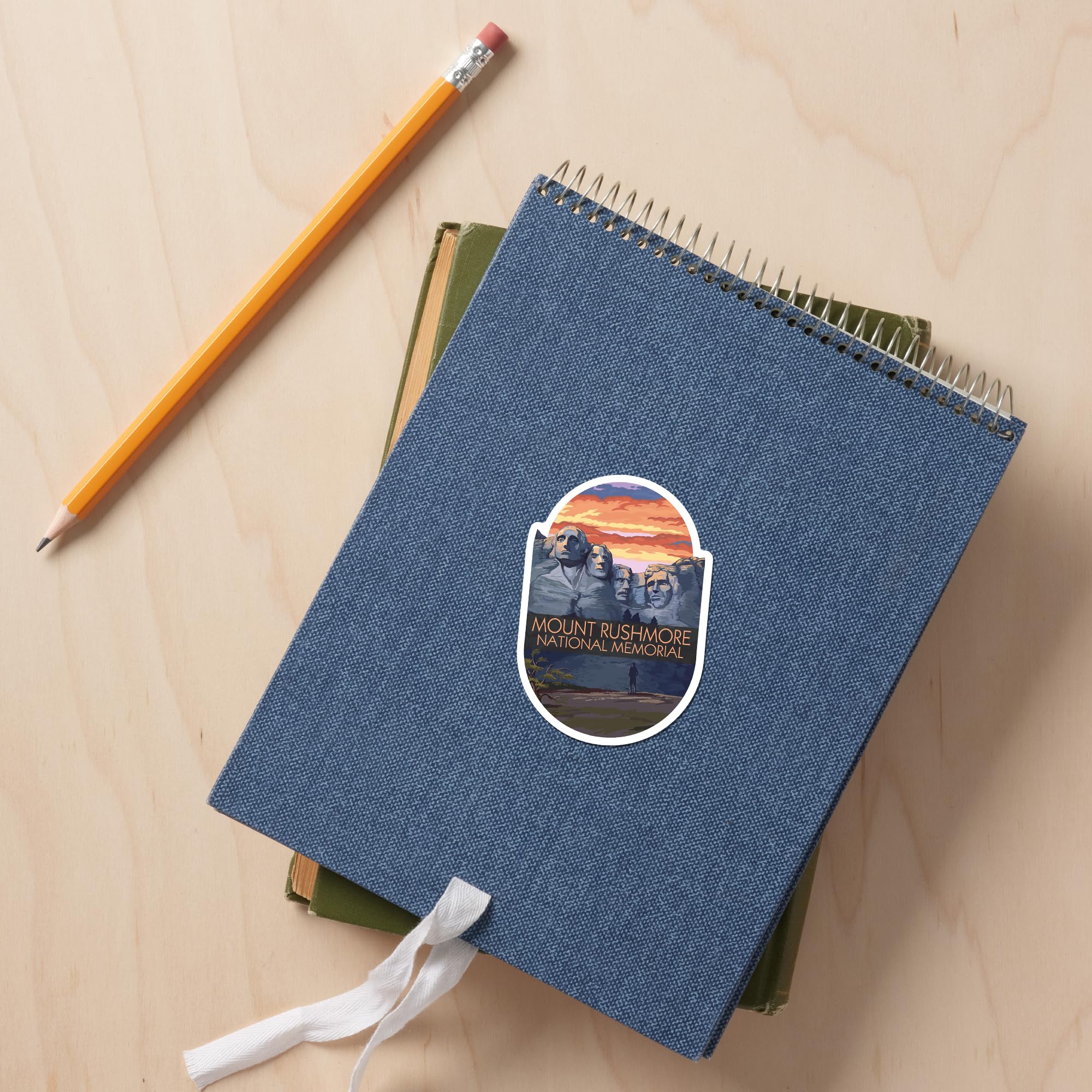 Mount Rushmore National Memorial Die Cut Vinyl Sticker - Waterproof Decal for Cars, Laptops, Water Bottles (1-3 inches) - Perfect for Travel Enthusiasts & National Park Lovers