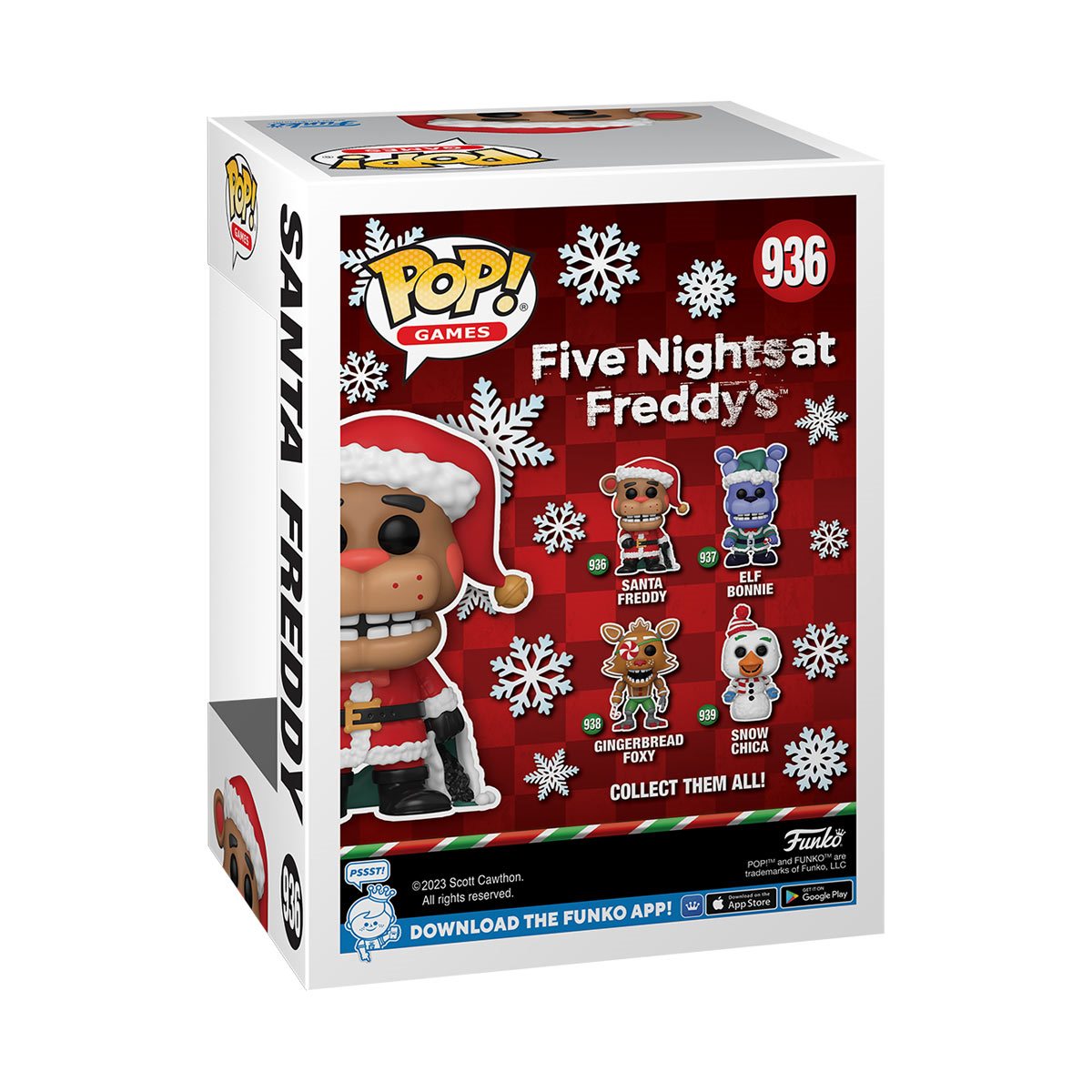Five Nights at Freddy's Holiday Santa Freddy Funko Pop! Vinyl Figure #936 - Collectible Toy for Horror Game Fans & Christmas Decorations