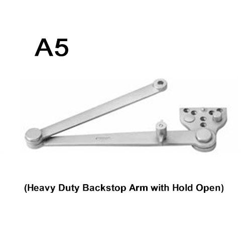 Corbin Russwin DC8210 A5 Heavy Duty Surface Door Closer - Grade 1, Size 1-6, Backstop with Hold Open, Push Side Mount, Non-Handed, Full Cover - Ideal for Commercial Buildings, Schools, and Hospitals