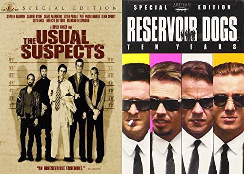 90s Classic Crime Movies: The Usual Suspects & Reservoir Dogs Special Edition 2-DVD Set - Perfect for Movie Nights & Collector's Gifts