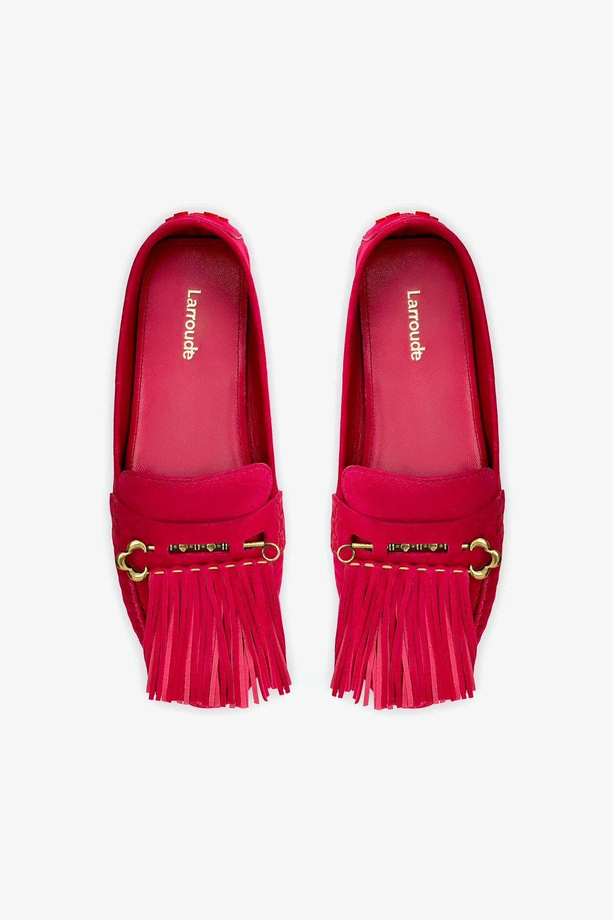 Joy Moccasin Shoes in Pink Suede - Women's Soft Comfortable Slip-On Loafers for Casual Wear & Indoor Use