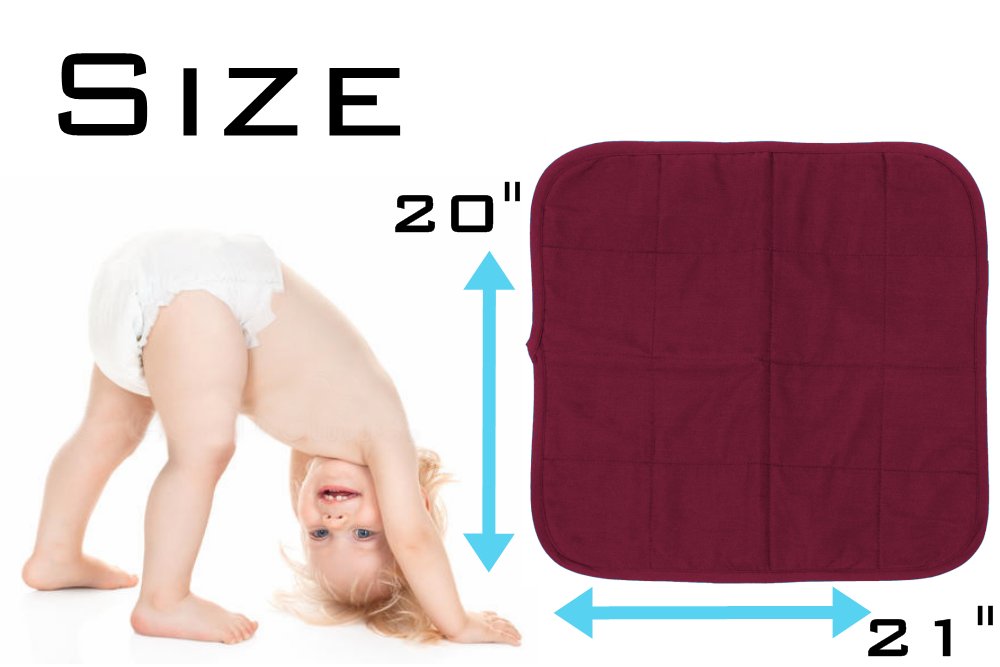 Comfort Finds Baby Changing Pad - Absorbent & Reusable Diaper Changing Mat - Portable Waterproof Toddler Changing Liner (Burgundy) - Perfect for Nursery, Travel & On-the-Go Diaper Changes