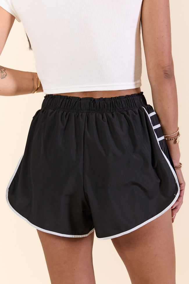 Double Or Nothing Black Side Pleated Running Shorts - Lightweight Athletic Shorts for Men & Women - Perfect for Jogging, Gym Workouts & Outdoor Sports