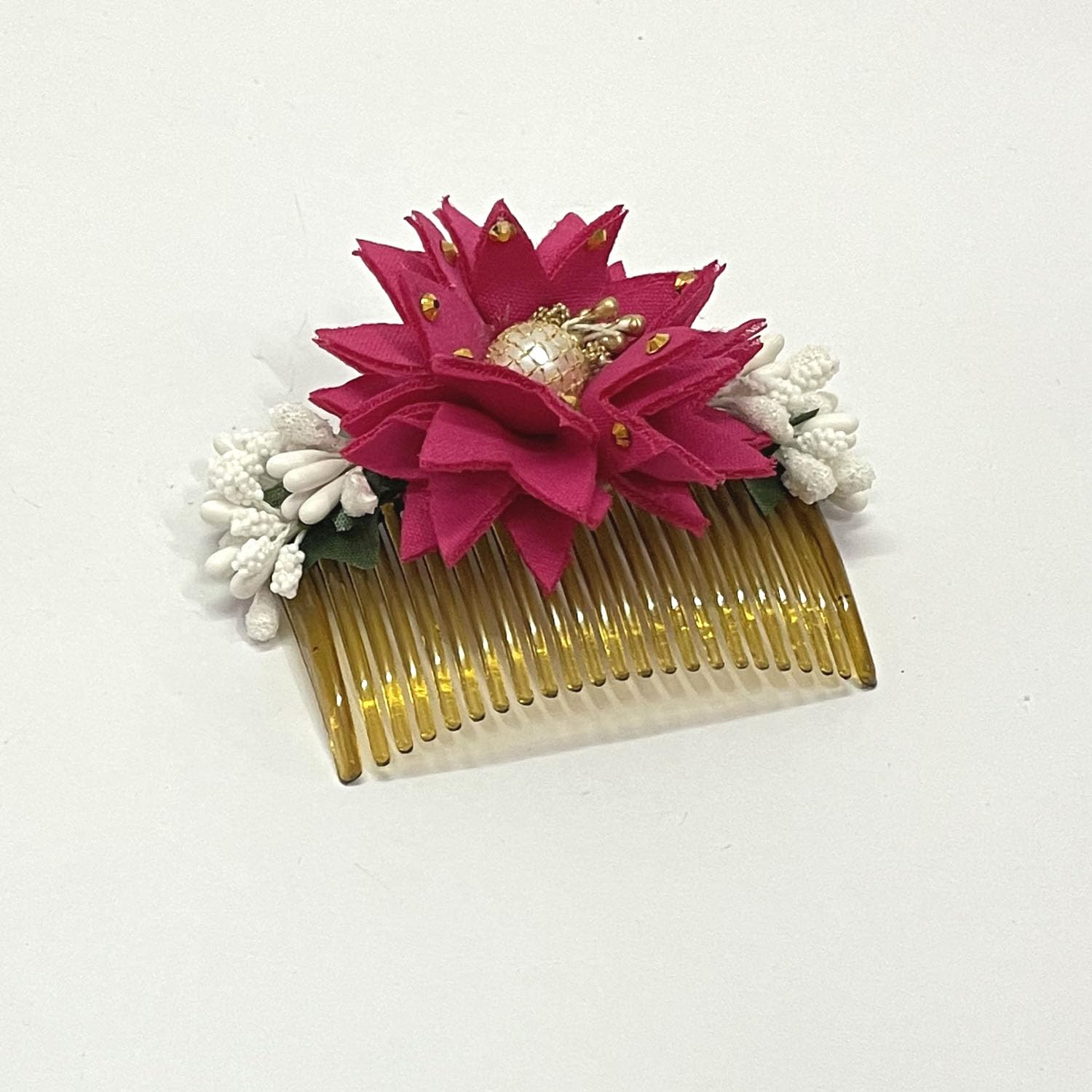 Elegant Bridal Hair Accessories for Women - GuruEmbelish Stylish Bun Comb Clips with Floral Design, Perfect for Weddings & Special Occasions | Hair Brooch & Jewelry for Updos, Prom, and Formal Events