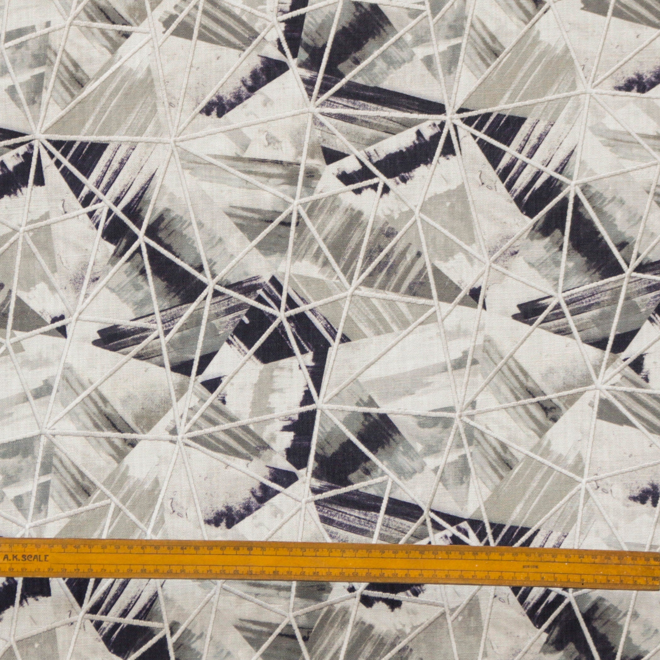 Abstract Triangles Cotton Fabric By The Yard - Soft & Durable Cotton Material for Quilting, Sewing & DIY Crafts - Perfect for Home Decor, Apparel & Upholstery Projects