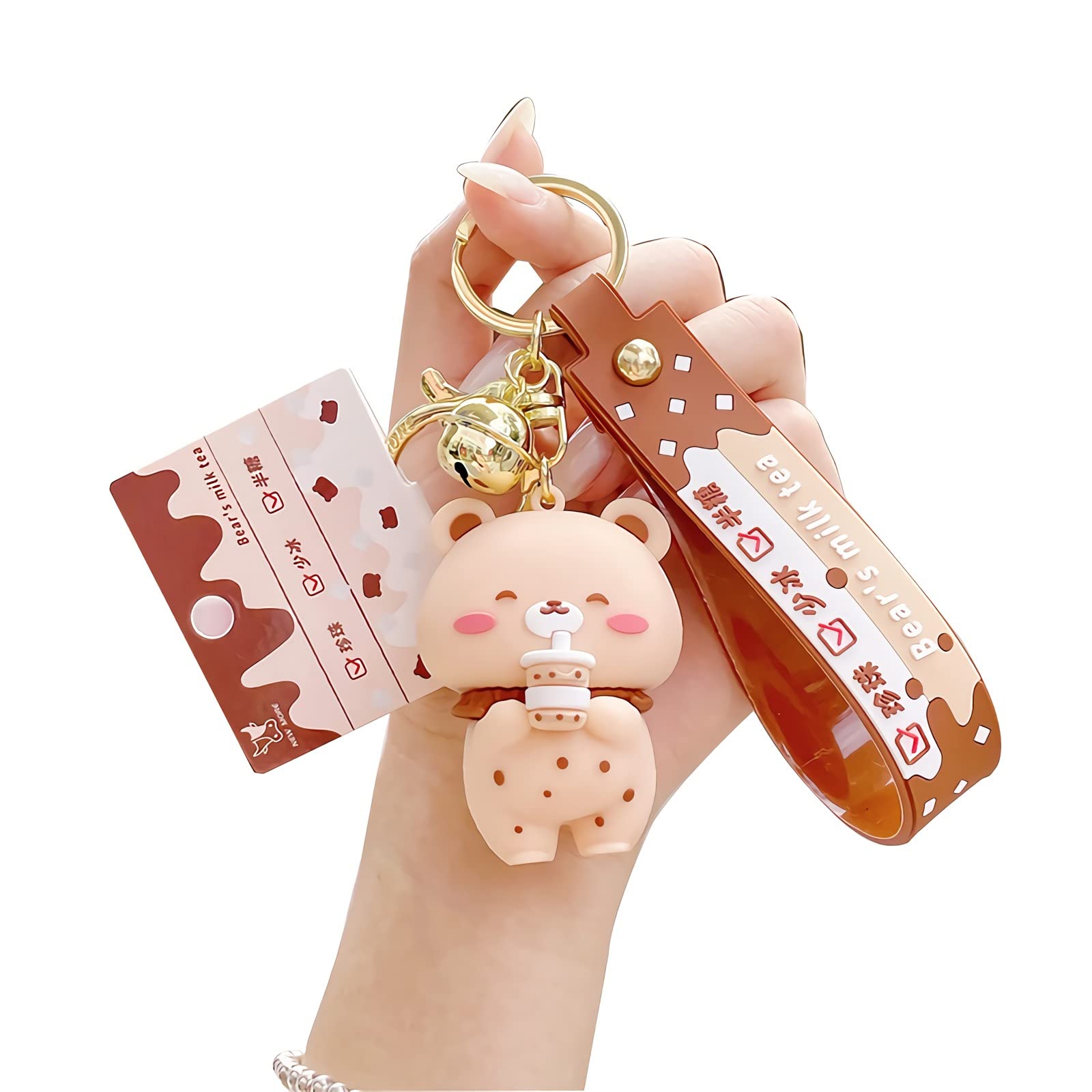 Cute Bubble Tea Keychain - Kawaii Boba Keyring Pendant for Girls, Women, Teens - Perfect for Backpacks, Purses, Gifts & Bubble Tea Lovers Accessories