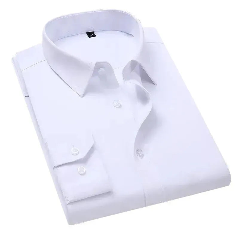 Slim Fit Formal Dress Shirt for Men - Classic White Business Shirt - Perfect for Office, Interviews & Special Occasions