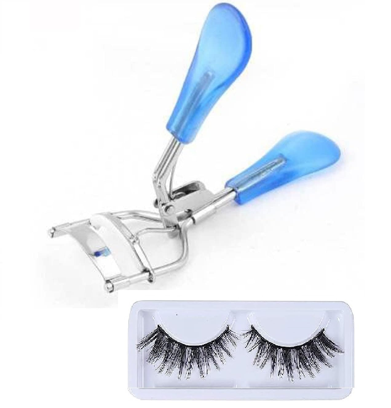 ZAUKY Professional Eyelash Curler with 1 Pair False Lashes - Women & Girls Eyelash Enhancer Kit (Multicolor) for Natural Look & Party Makeup