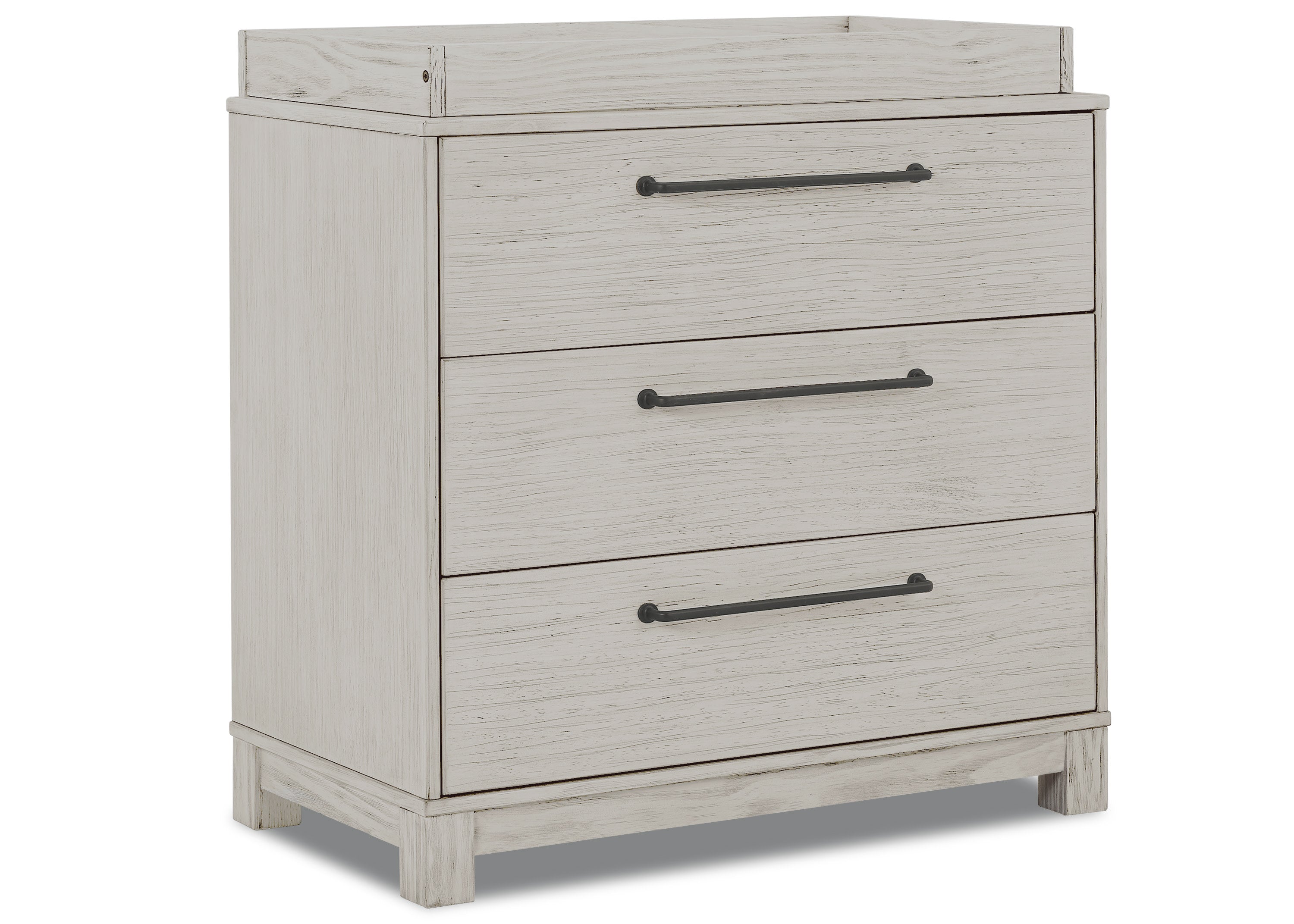 Rustic 3-Drawer Wooden Dresser with Interlocking Drawers - Perfect for Bedroom Storage & Farmhouse Decor