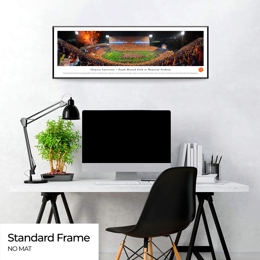 Clemson Tigers Football Celebration Panoramic Framed Wall Art - Perfect for Game Room, Man Cave & Sports Fan Decor