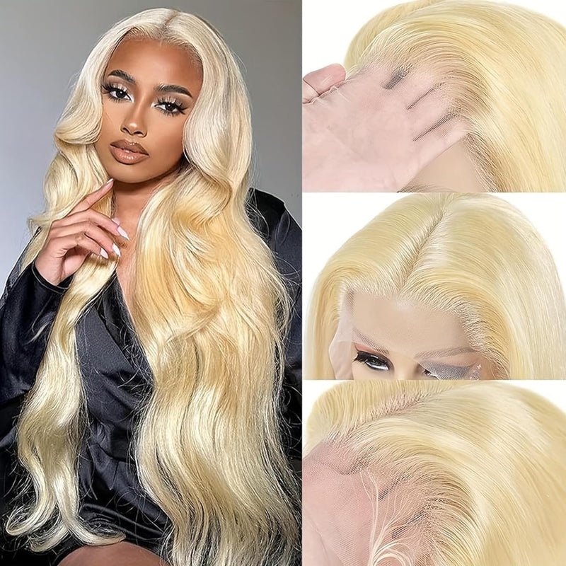 Eullair #613 Blonde Straight Lace Front Wig - Human Hair Transparent Lace Wig Dye Friendly | Perfect for Cosplay, Daily Wear & Party Hairstyles