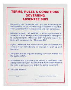 Terms and Conditions Forms - 50 Sheets Per Pad - Legal Document Templates for Contracts, Agreements, and Business Transactions