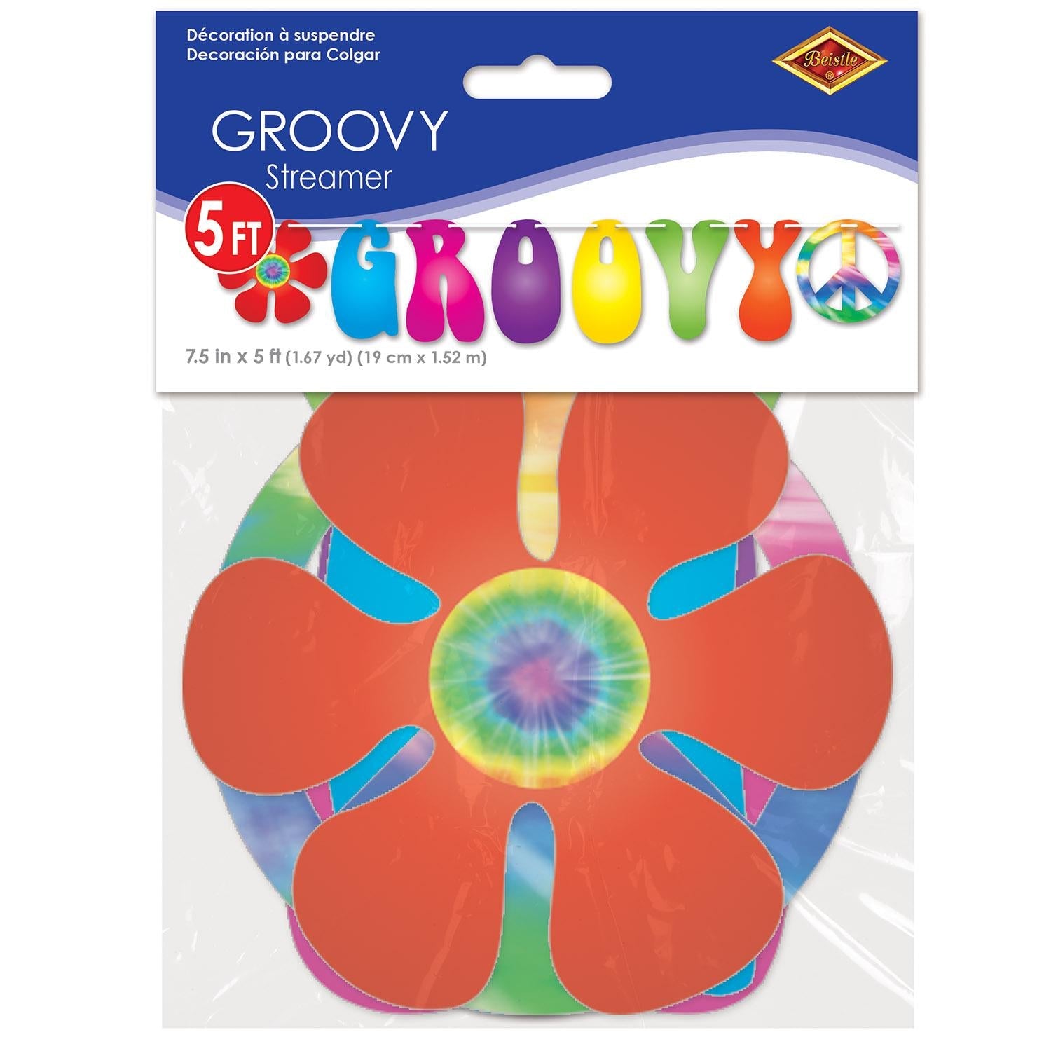 12 Pack Beistle Groovy Party Streamers - Colorful Decorations for Birthday, Wedding & Holiday Celebrations - Perfect for Home, Office & Outdoor Events