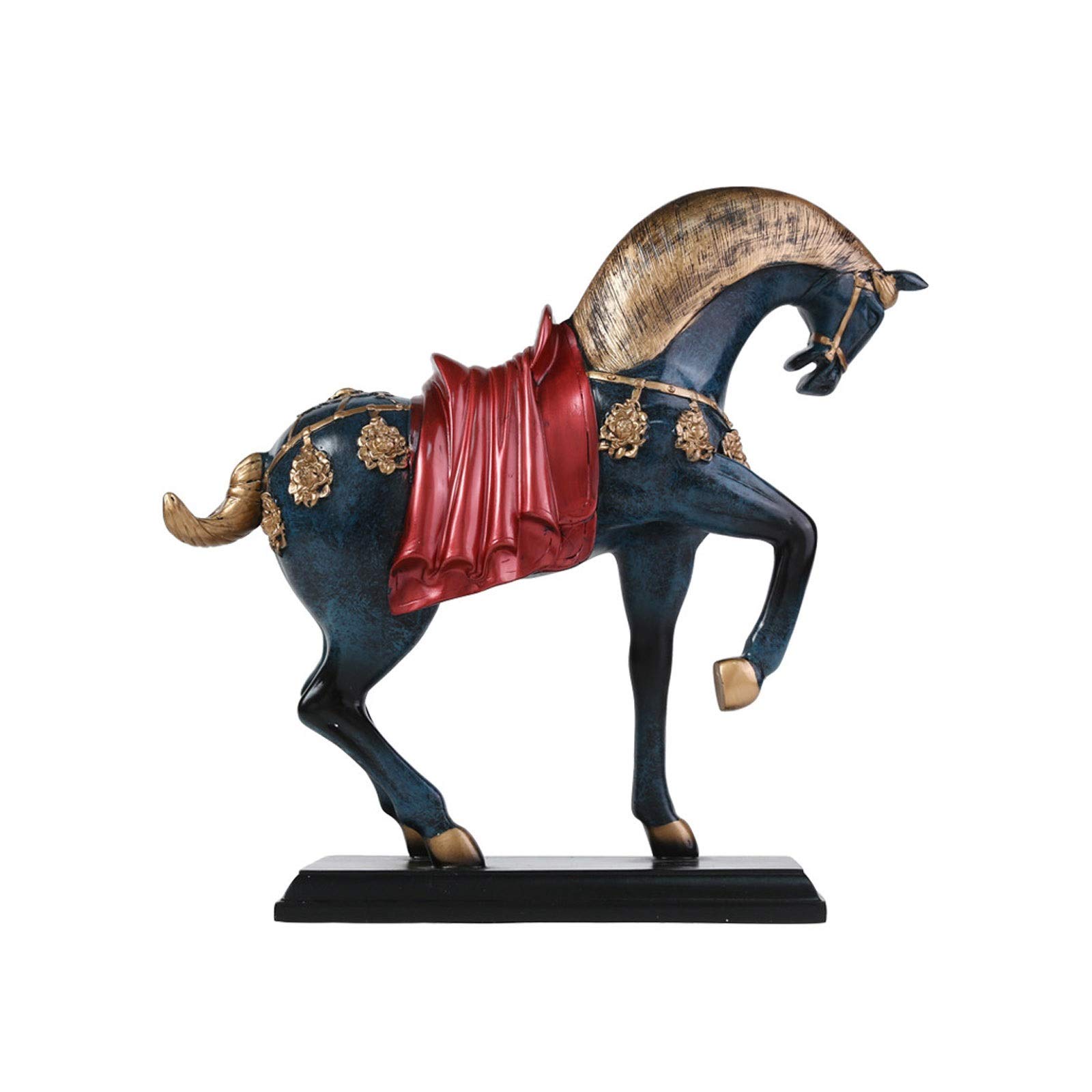 Zxb-Shop Handcrafted Horse Resin Statue - Elegant Home & Office Decor, Feng Shui Lucky Wealth Attractor for Desk, Bookshelf, Wine Cabinet | Perfect Gift for Housewarming, Birthday & Office Decorations