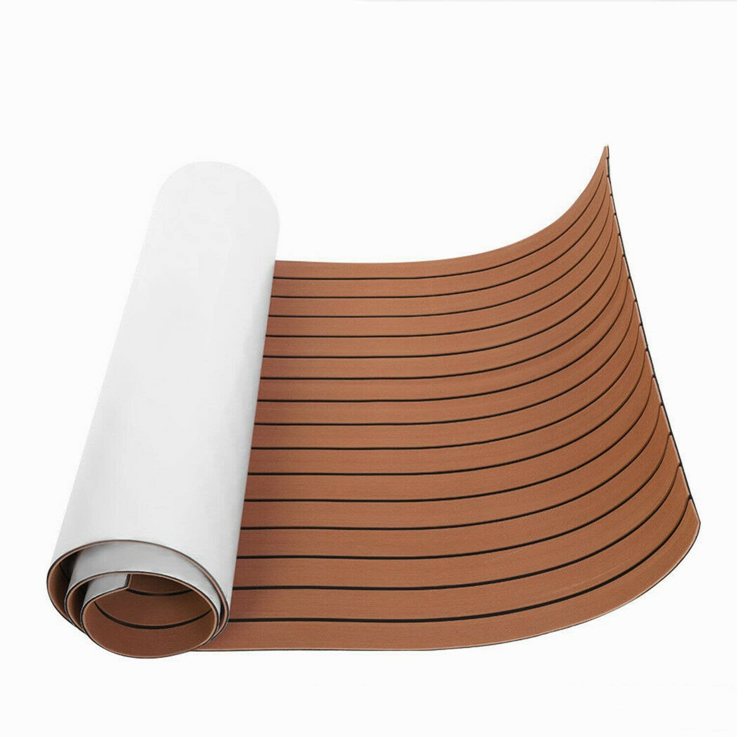 Premium EVA Foam Imitation Teak Boat Deck Mats - 6MM Thick, 35.4