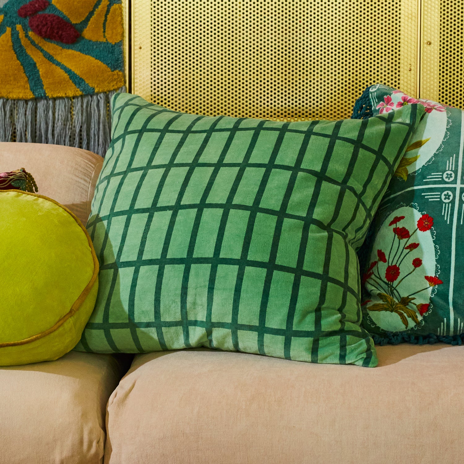Luxury Remi Velvet Cushion - Emerald Green Sofa Pillow for Living Room Decor | Soft Throw Pillow Cover for Bed, Couch & Home Decor | Premium Velvet Fabric with Hidden Zipper