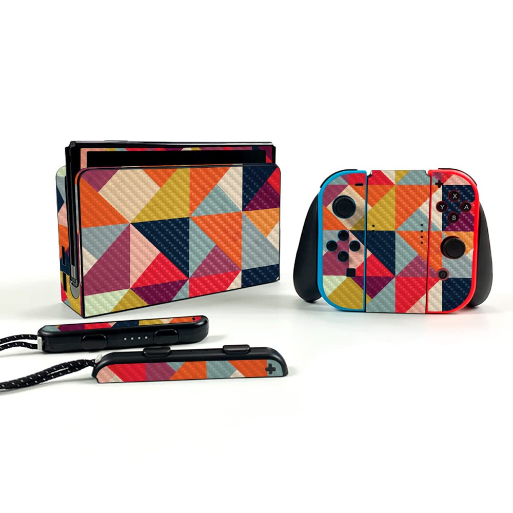 Carbon Fiber Skin for Nintendo Switch OLED - Durable & Easy to Apply | Gaming Protection
