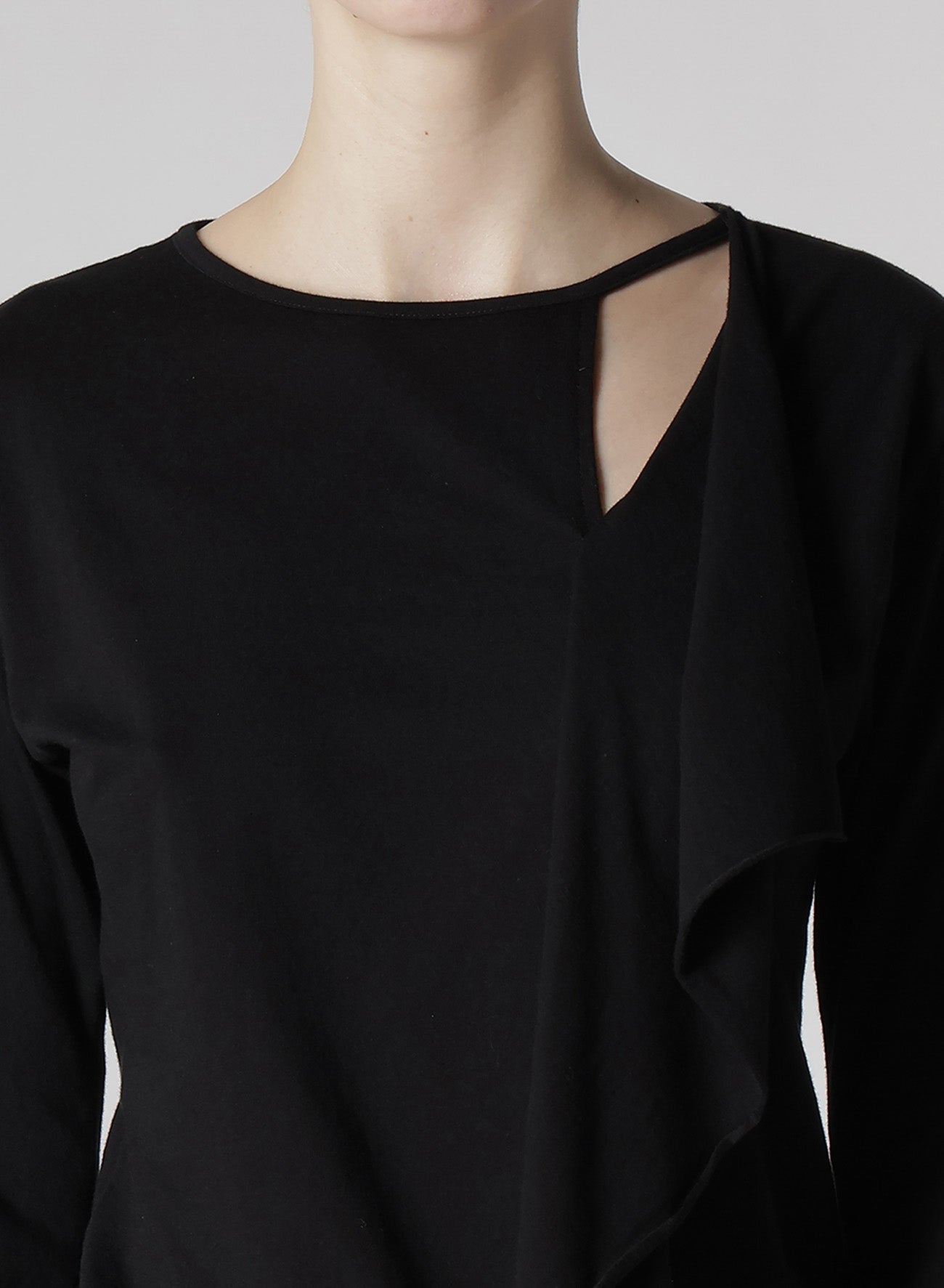 Stylish Drape Design Long Sleeve T-Shirt for Women - Comfortable & Fashionable Casual Wear for Everyday Outfits, Work, and Date Nights