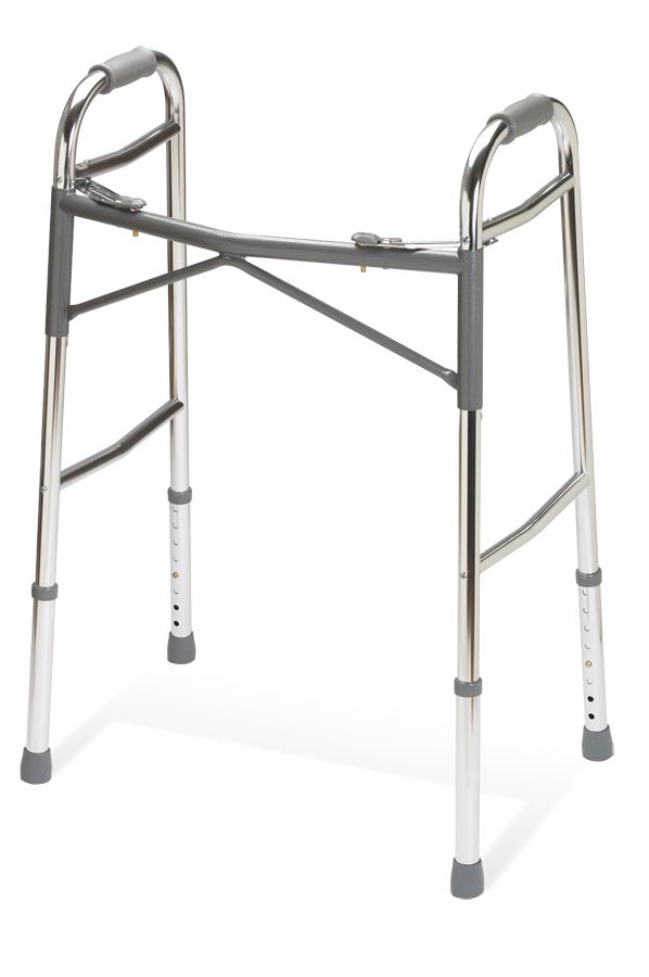 Extra Duty Walker for Seniors & Adults - Heavy Duty Mobility Aid with Adjustable Height & Foldable Design - Ideal for Indoor & Outdoor Use, Recovery & Rehabilitation