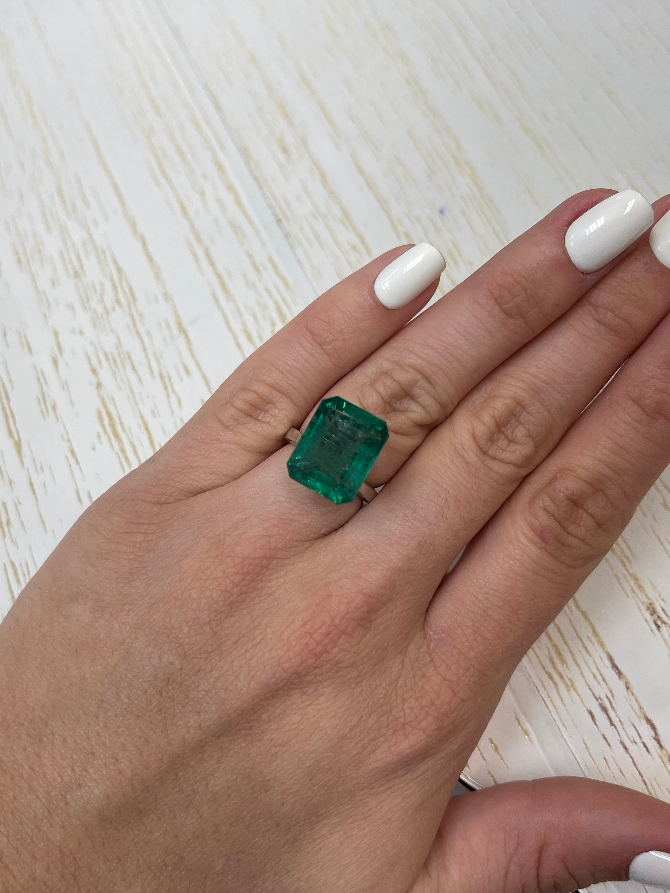 13.78 Carat Natural Zambian Emerald - 16x13mm Loose Gemstone for Jewelry Making | Emerald Cut Fine Quality | Engagement Rings, Necklaces & Custom Designs