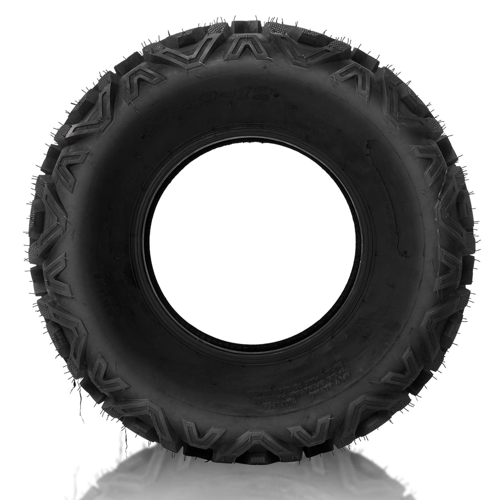 MOTORHOT Set of 4 ATV/UTV Tires 26x9-12 Front & 26x11-12 Rear - 6PR All-Terrain Tubeless Tires with 15mm Deep Tread for Trail, Sand & Off-Road Adventures