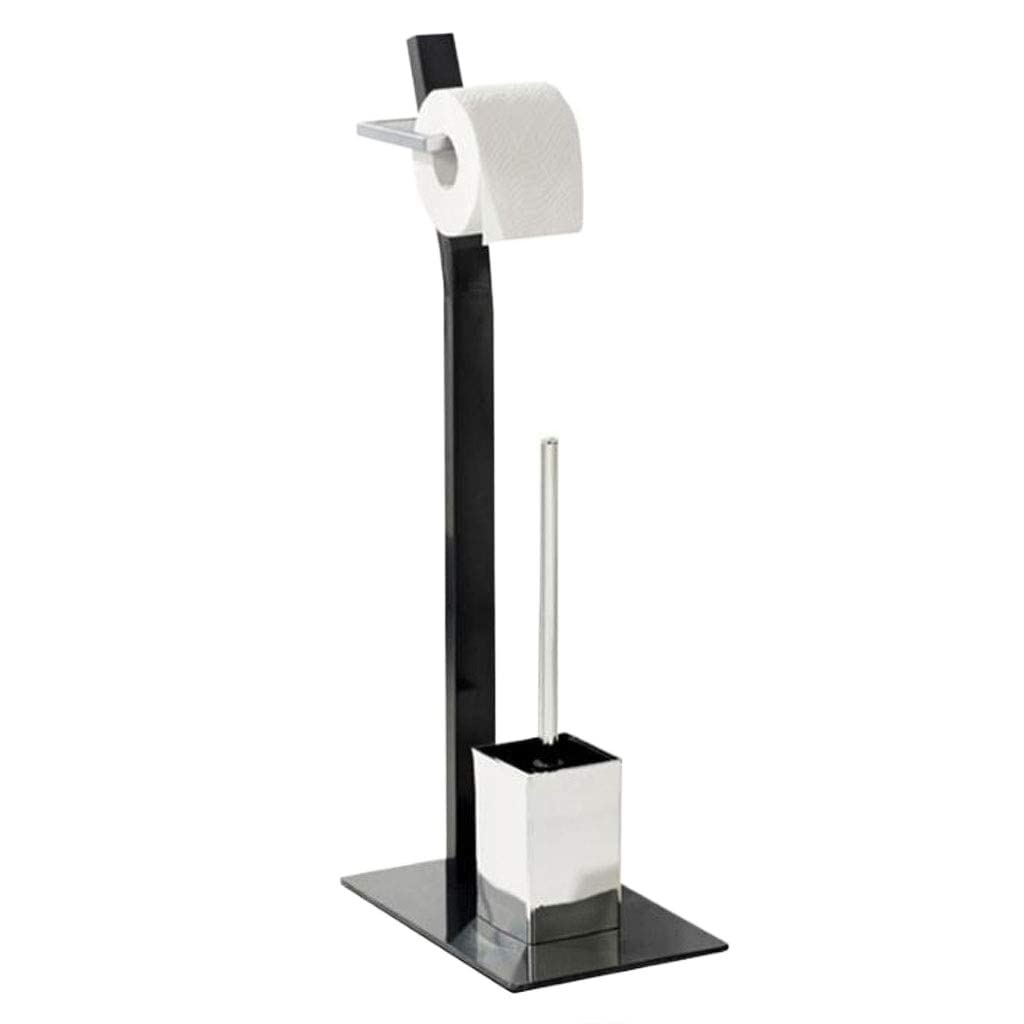 CZYJIA Toilet Brush and Holder Set - 2-in-1 Detachable Iron Bathroom Cleaning Tool with Paper Roll Holder | Perfect for Small Bathrooms, Apartments & Modern Home Decor