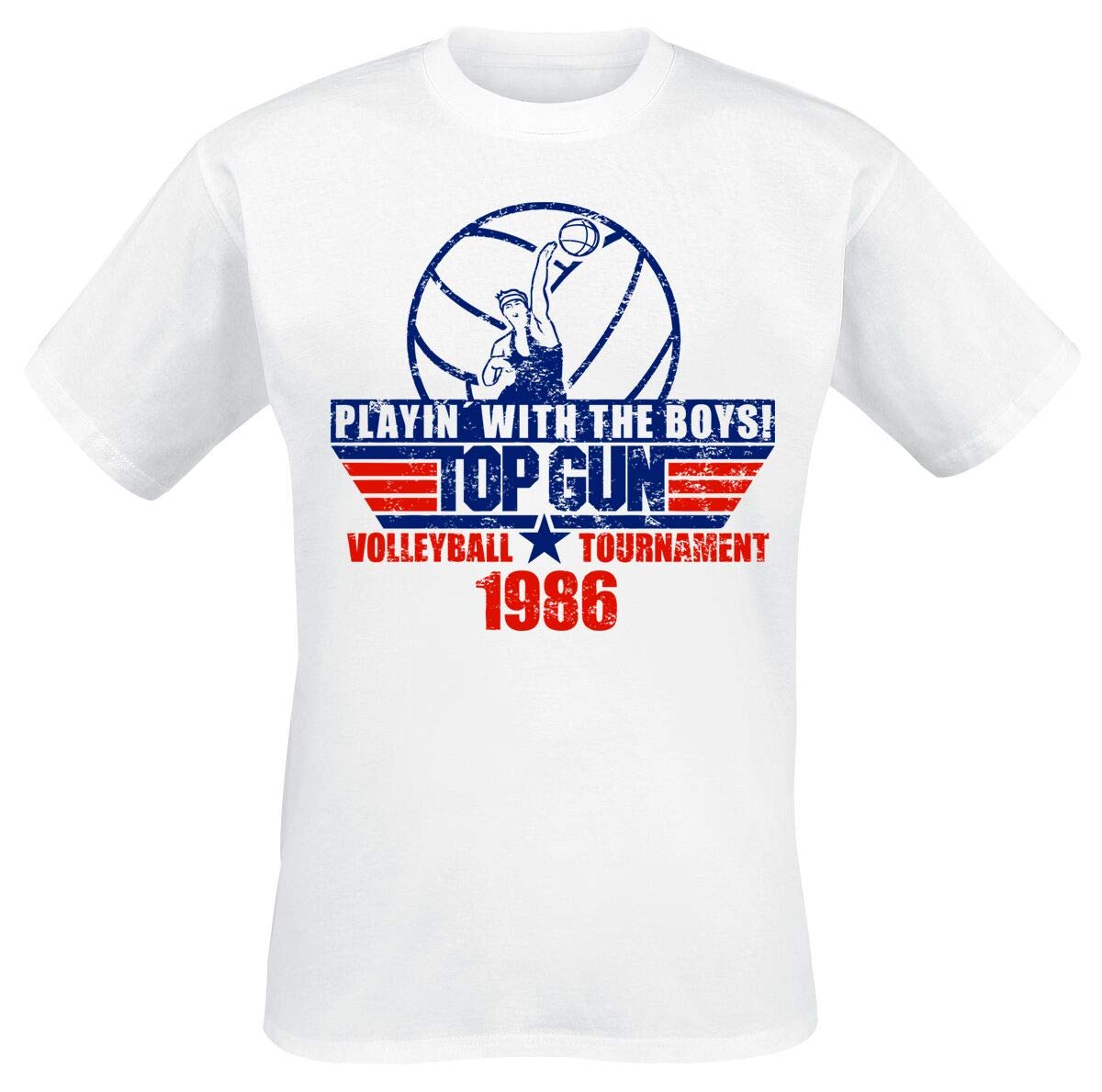 Top Gun Officially Licensed Volleyball Tournament Men's T-Shirt - Maverick Inspired Casual Tee for Sports Fans & Movie Lovers - Perfect for Beach Volleyball, Gym Workouts & Movie Nights