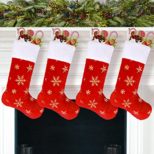 4pcs Red+gold