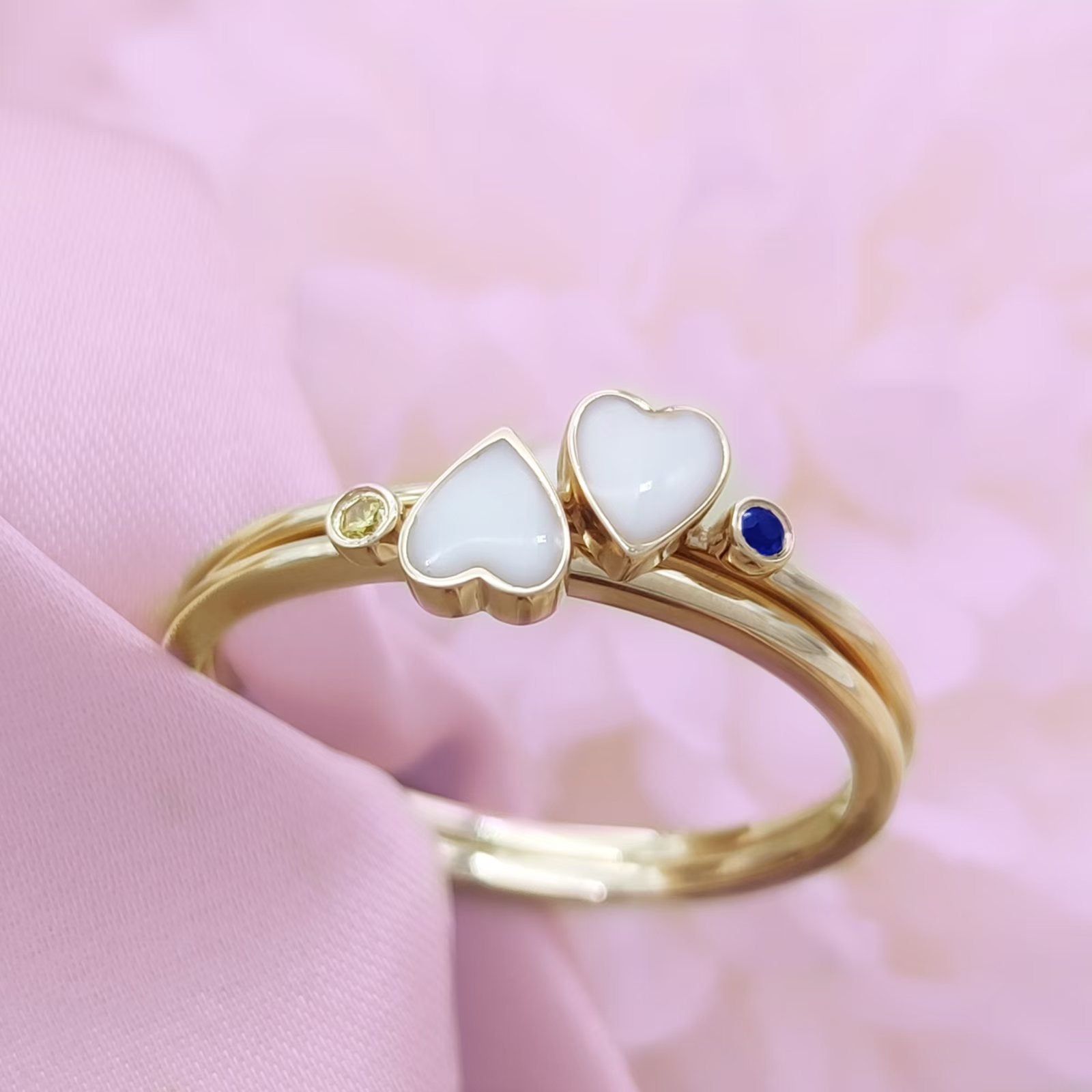 Heart's Glow: Personalized Birthstone Breast Milk Jewelry Ring - Perfect for Nursing Moms, Mother's Day Gifts & Memorial Keepsakes