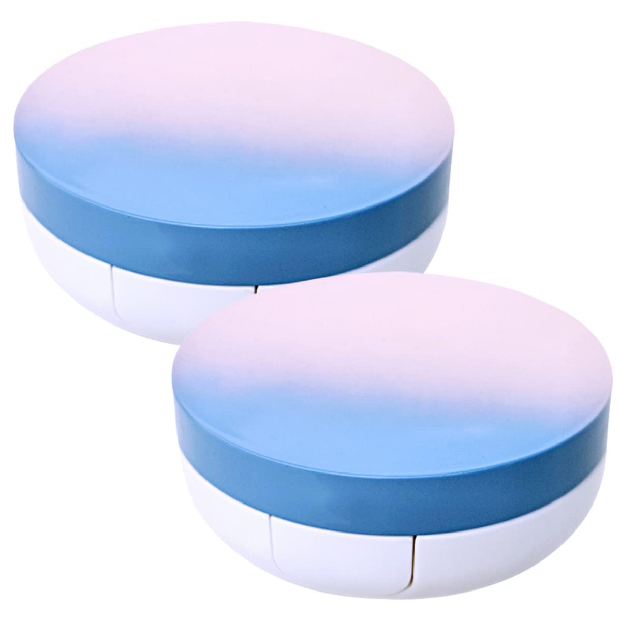 Beavorty 2-Piece Travel Toiletry Containers Set - Mini Air Cushion Foundation Case & Loose Powder Box for Portable Makeup Storage | Perfect for Air Travel, Gym Bags & On-The-Go Touch Ups