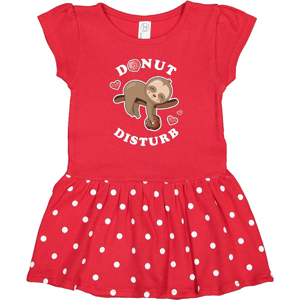 Inktastic Donut Disturb Sloth Infant Dress - Cute Baby Girl Outfit for Casual Wear, Birthday & Photoshoots