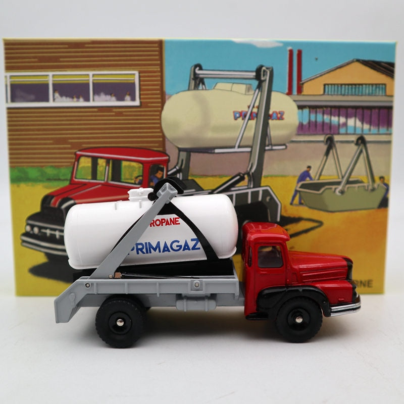 Atlas Dinky 805 Truck Unic Multibenne Marrel with Primagaz Tank - 1:43 Scale Diecast Model Car Collection - Perfect Gift for Collectors & Display for Home/Office