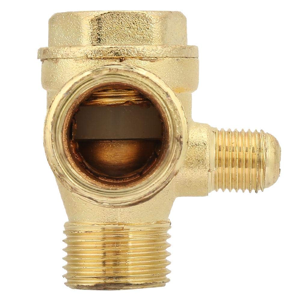 3-Port Brass Air Compressor Check Valve - High-Quality Pneumatic Accessory for Central Pneumatic Air Compressors | Perfect for Air Tools, HVAC Systems & Industrial Applications