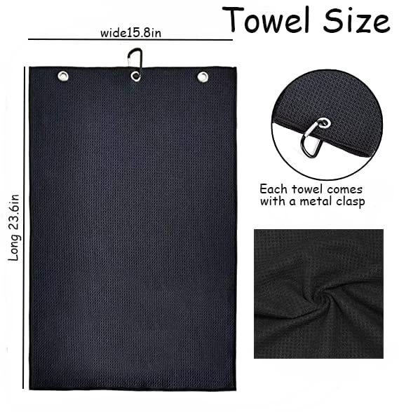 TSOTMO Disc Golf Towel - Premium Frolf Towel for Ball Cleaning | May The Course Be With You Design | Durable Golf Accessory for Disc Courses & Outdoor Sports