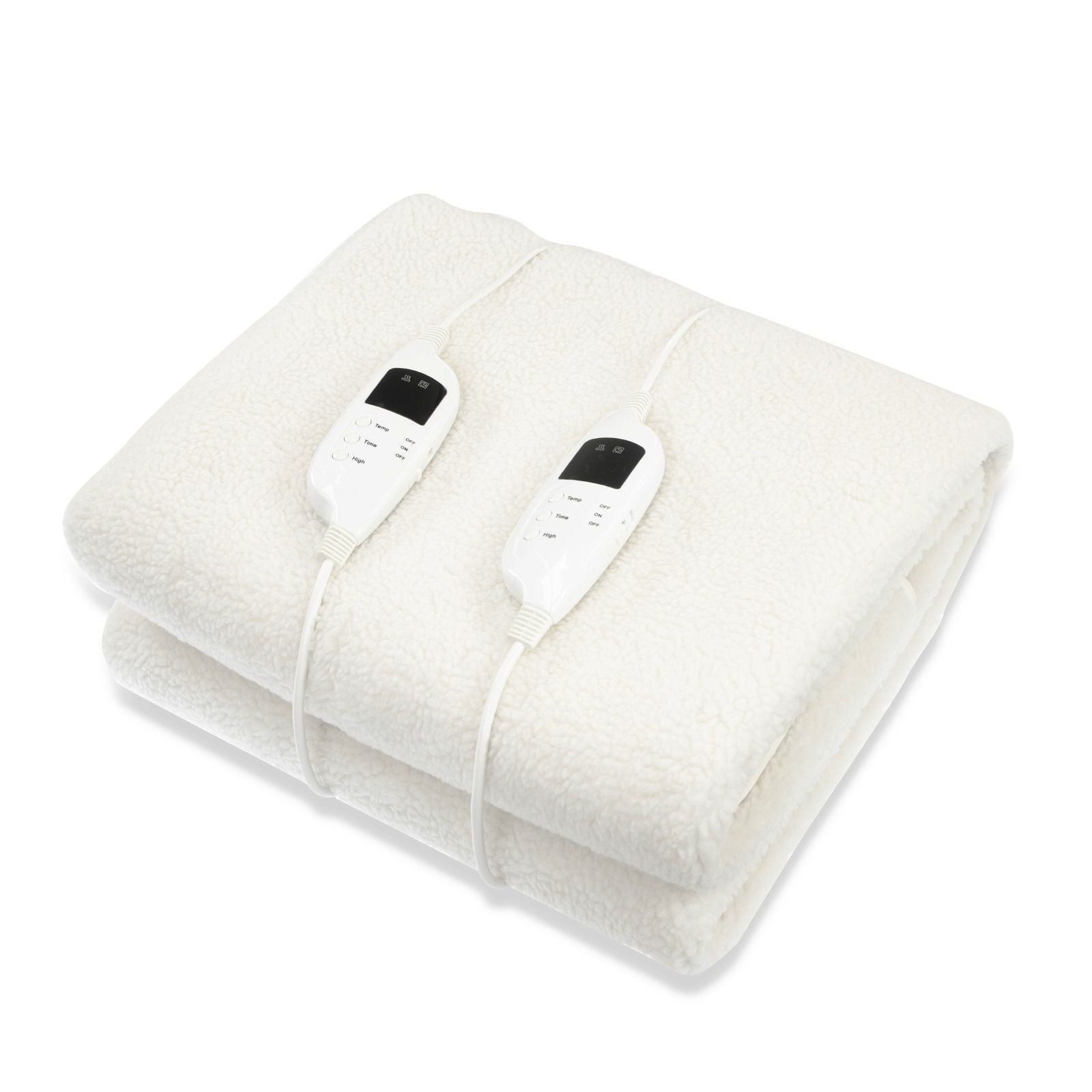 Laura Hill Electric Heated Blanket - Queen Size Fleece Warming Blanket with 9 Heat Levels & Auto Shut-Off - Ultra Soft & Safe for Winter Nights, Bedroom, Office & Travel Use