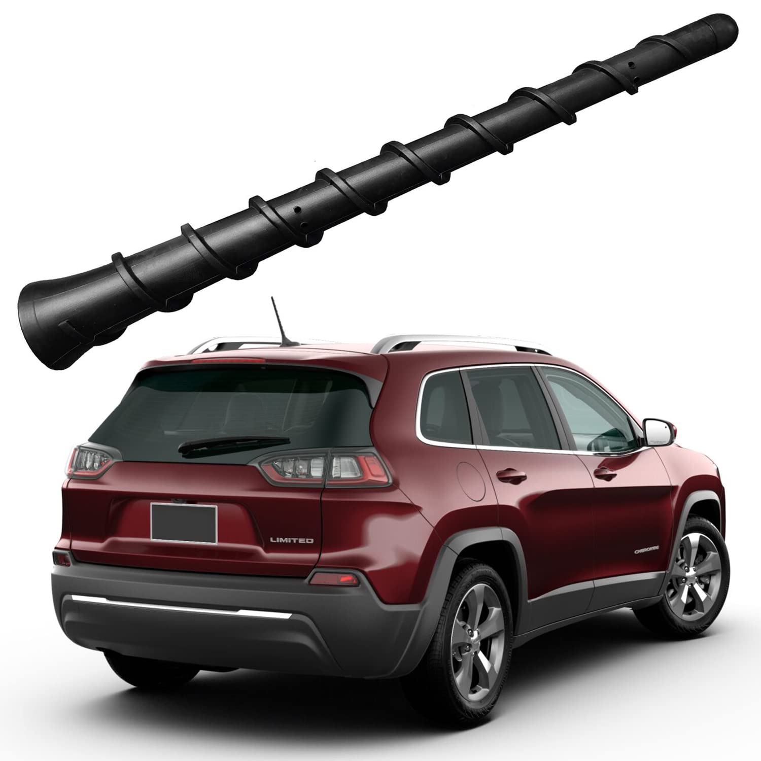 VOFONO Antenna Replacement for 2011-2023 Jeep Cherokee, Renegade, Compass, Grand Cherokee, Liberty | Chrysler 200 | Dodge Avenger, Dart, Durango, Journey, Nitro | Fiat 500 | OEM Part #68297936AA & 5091100AA | Enhanced Radio Reception for Off-Road & Daily Driving