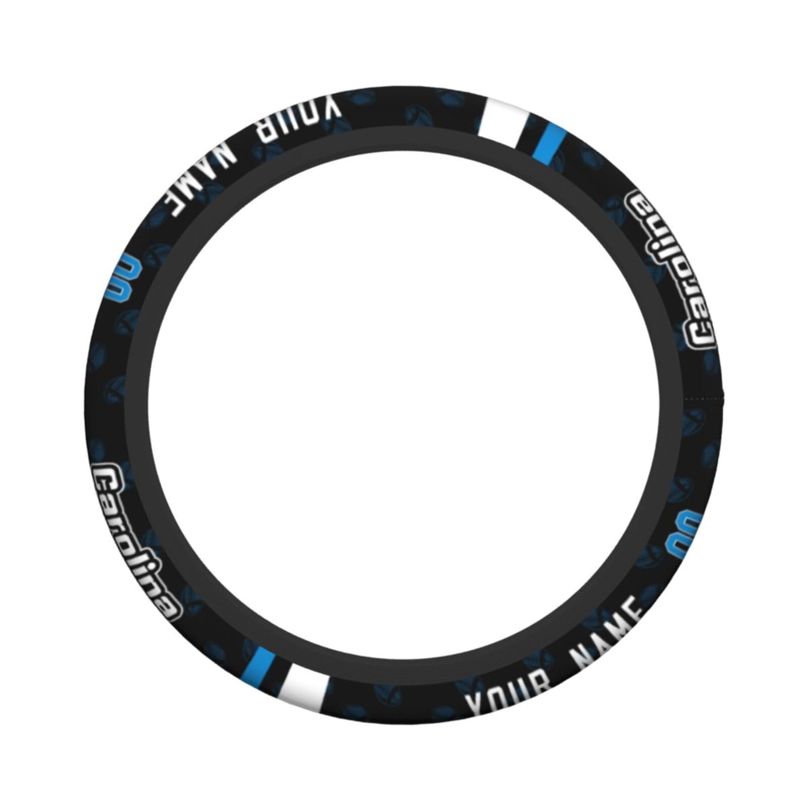 Custom Personalized Football Car Steering Wheel Cover - Anti-Slip, Sweat-Absorbing with Name & Number for Sedan, Truck, SUV, Trailer | Perfect for Sports Fans & Game Day Commutes